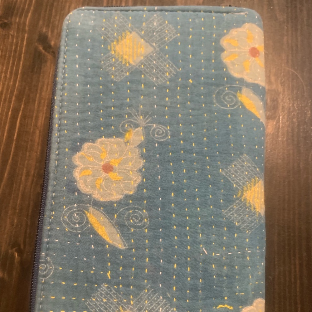 NEW Kantha Clutch w/ Zipper Closure